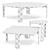 Italian Designer DUO Coffee Tables 3D model small image 3