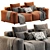 Modern One-Seater Sofa 3D Model 3D model small image 6