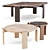 Luxury DUO Coffee Tables Set 3D model small image 2