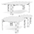 Luxury DUO Coffee Tables Set 3D model small image 3