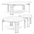 Luxury DUO Coffee Tables Set 3D model small image 4