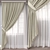  Adjustable Curtain 3D Model 3D model small image 1