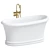 Stylish Adler Freestanding Bath 3D model small image 1