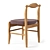 French Oak Dining Chairs 1960s 3D model small image 2