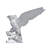 Eagle Wooden Statue Model 3D model small image 5