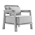 Toledo Low Armchair 3D Model 3D model small image 3