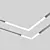 Sleek Corner Linear Track Light 3D model small image 2