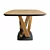 Modern Solid Oak Dining Table 3D model small image 4