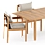 Outdoor Dining Set: Saranac Chair & Tibbo Table 3D model small image 3