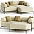 Elegant Sectional Sofa Chaise Longue 3D model small image 1