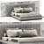 Luxurious Algerone Bed Design 3D model small image 1