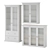 Elegant Glass Display Cabinet Set 3D model small image 1