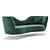 Ethereal Velvet Sofa Upgrade 3D model small image 2