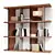 Walnut & Black Steel Shelf 3D model small image 7