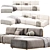 Meridiani Claud Open-Air Modular Sofa 3D model small image 2