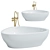 Sleek Lissoni Corner Stone Bath 3D model small image 1