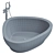 Sleek Lissoni Corner Stone Bath 3D model small image 3
