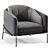 Elegant FIL NOIR Armchair Minotti 3D model small image 2