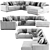 Modern West Elm Chaise Longue 3D model small image 3