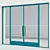 Premium Aluminium Door 348 3D model small image 2