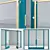 Premium Aluminium Door 348 3D model small image 3