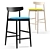 Modern Turbosmooth Claretta Stool 3D model small image 1