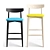 Modern Turbosmooth Claretta Stool 3D model small image 2