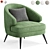 Stylish Peter Armchair 2015 modern 3D model small image 4