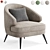Stylish Peter Armchair 2015 modern 3D model small image 6