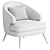 Stylish Peter Armchair 2015 modern 3D model small image 7