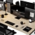 Sleek Office Essentials Set 3D model small image 3