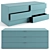 Stylish Night Chest Drawers Set 3D model small image 1