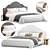 Florencia Bed Frame, Corona Render 3D model small image 1