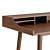 Sleek Wood Home Office Desk 3D model small image 5