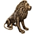 Regal Lion Statue 3D model small image 2