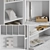 Modular White Display Shelf 3D model small image 2