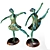 Elegant Dance Sculpture Art Display 3D model small image 3