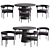 Leanne Ford Dining Set 3D model small image 1