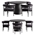 Leanne Ford Dining Set 3D model small image 2