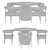 Leanne Ford Dining Set 3D model small image 4