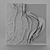 Exquisite Plaster Decorative Panel 3D model small image 3