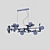 Modern Asta Chandeliers in Two Sizes 3D model small image 3