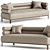 Luxurious Lucy Leather Sofa: Elegant Design 3D model small image 1