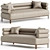 Luxurious Lucy Leather Sofa: Elegant Design 3D model small image 3