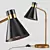 Modern Metal Table Lamp - Sleek Design 3D model small image 1