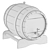 Wine Barrel in Wood 3D model small image 4