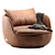 Bart Swivel Lounge Chair Dimensions 3D model small image 1