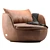 Bart Swivel Lounge Chair Dimensions 3D model small image 2