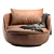 Bart Swivel Lounge Chair Dimensions 3D model small image 4