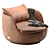 Bart Swivel Lounge Chair Dimensions 3D model small image 5